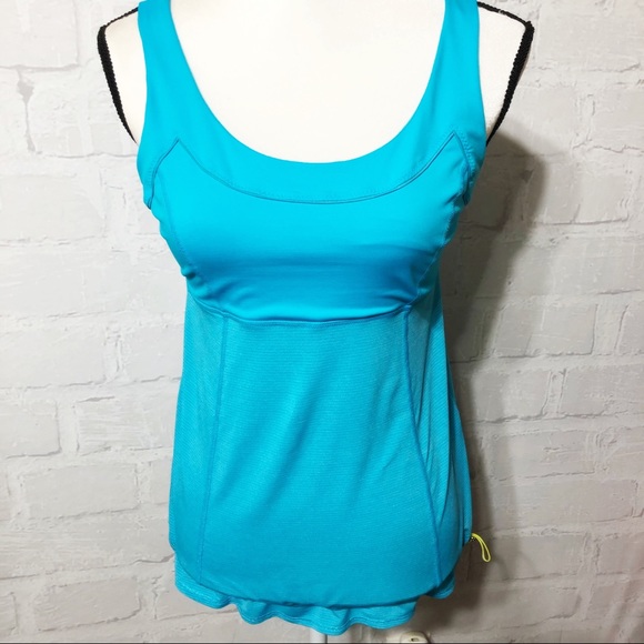Lulu Lemon Back on Track Turquoise Tank. H47 - Picture 2 of 5